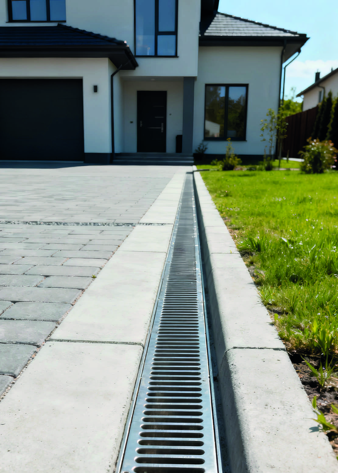 Odwodnienia liniowe na tarasie i w strefie pieszej