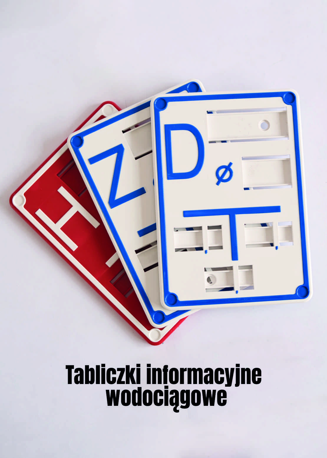 Tabliczka wodociągowa do oznaczenia przyłącza i nawiertki na sieci